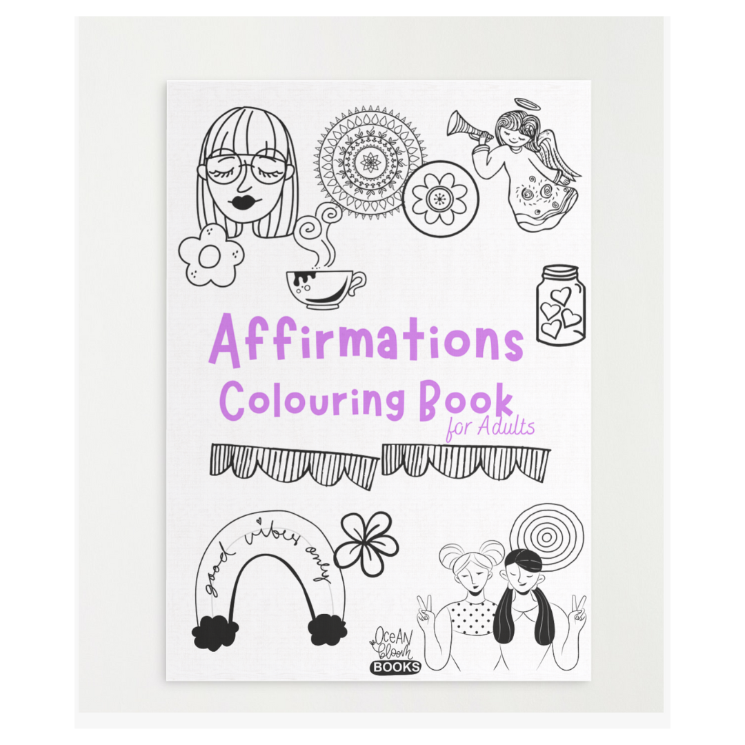 Positive Affirmations Colouring Books for Adults (Fun relaxing colouri –  oceanbloomstore