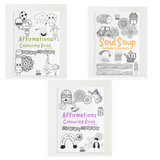 Affirmations Colouring Book for Kids, Affirmations Colouring BookAdults and Soul Soup (Combo of 3)