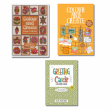 Greeting Cards Colouring Book, Colour and Create, Colour and Create Indian Folk Art (Pack of 3)