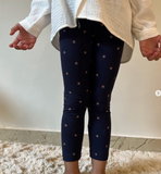 Blue Brown Polka Legging