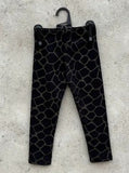 Animal Print Black Leggings for Kids