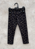 Animal Print Black Leggings for Kids